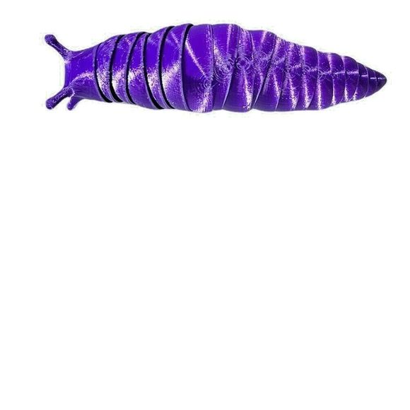 COPY - 3D Printed Articulated Fidget Purple Slug Toy Desk Accessory Stress Reli… - Picture 8 of 9